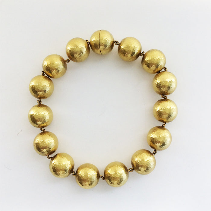 tiffany gold bead necklace