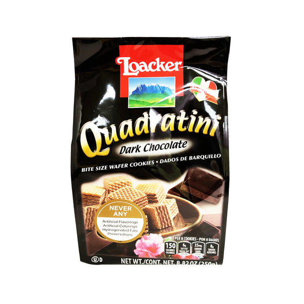 loacker dark chocolate wafer