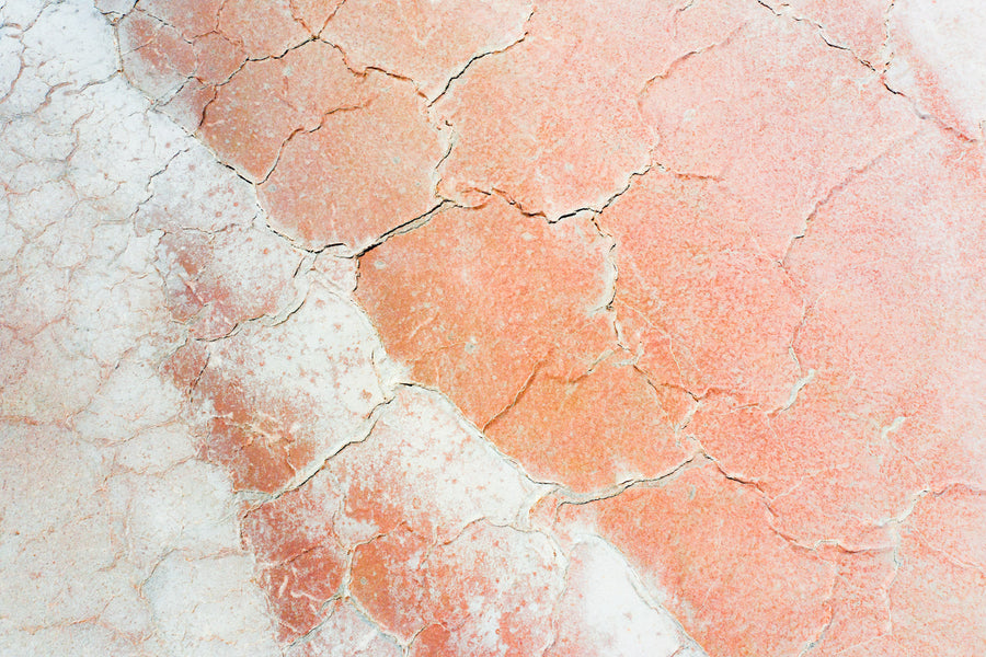 cracked earth blue yellow red salt lake