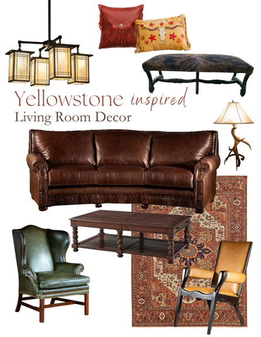 Yellowstone Inspired Living Room | Mood board | Your Western Decor