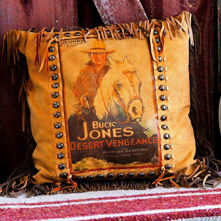 Gene Autry Leather Vintage Poster Pillow
