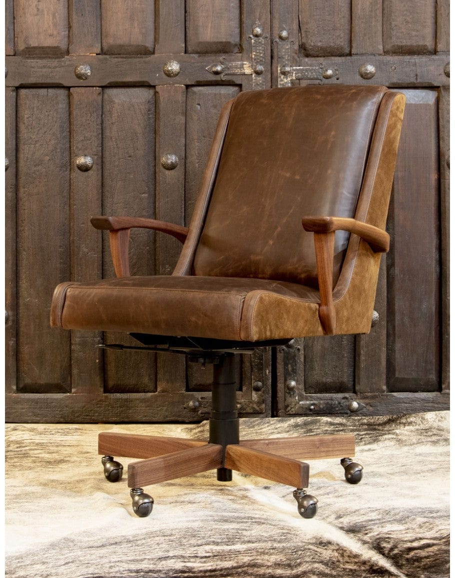 Western Cowhide Leather Office Chairs | Your Western Decor
