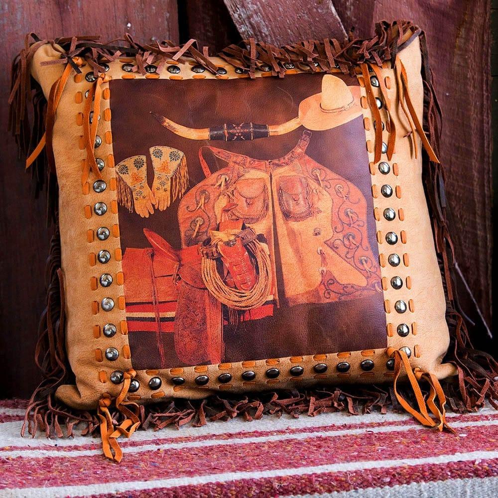 Wrangler Chaps Southwestern Throw Pillow 16 inchx20 inch