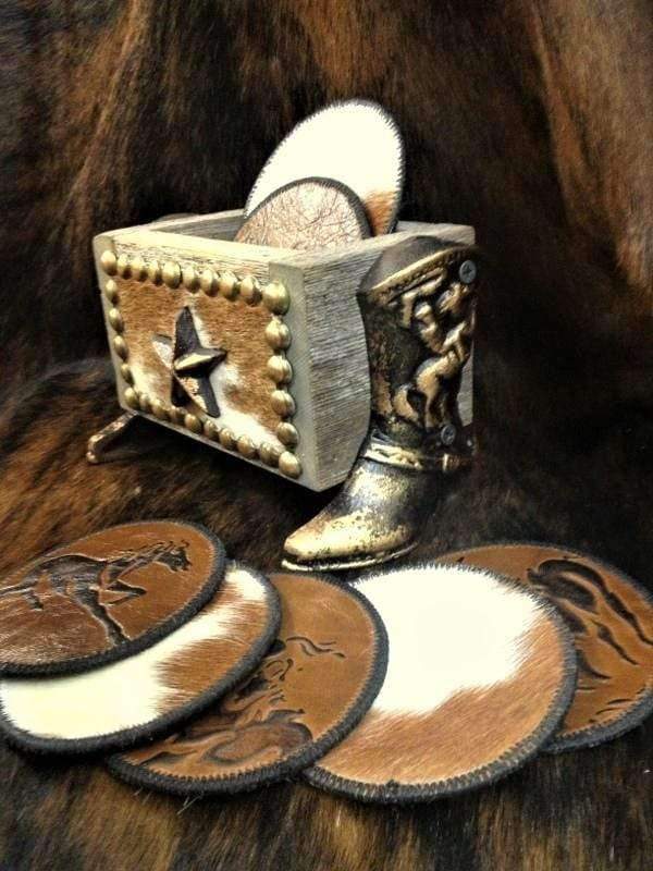 Cowhide Longhorn Coasters – The Beyond Blessed Boutique