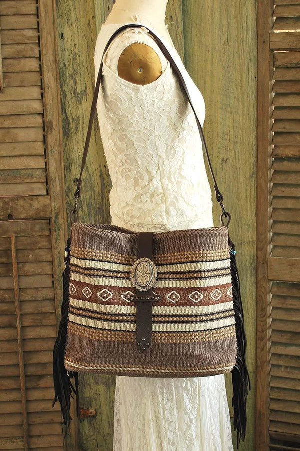 Montana West Genuine Leather Crocodile Embossed Fringe Crossbody – Cowgirl  Wear