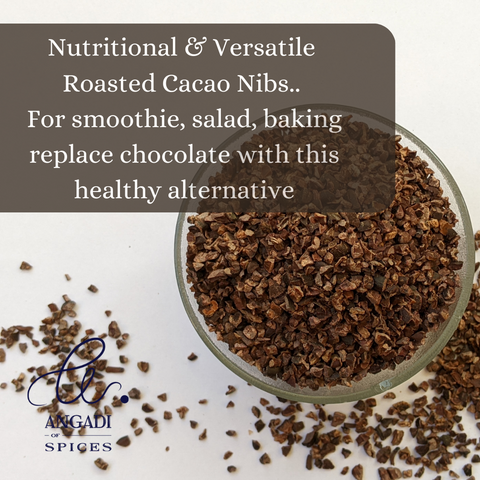 Roasted Cacao nibs from Angadi of Spices