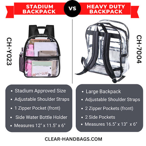 clear book bags