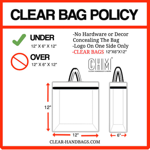 clear bag size requirements