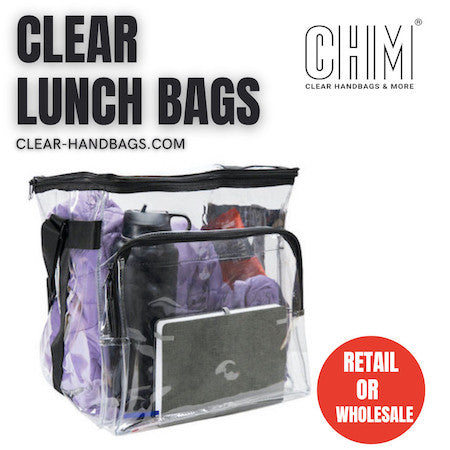 extra large clear lunch bags