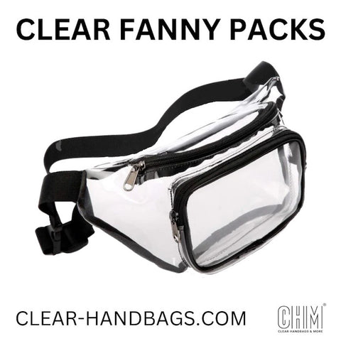 Fanny Pack Clear Stadium Approved Belt Bag Women Men Large