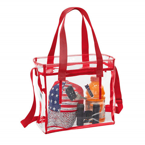Clear Purse Stadium Approved, Clear Makeup Bag with Handle - Walmart.com