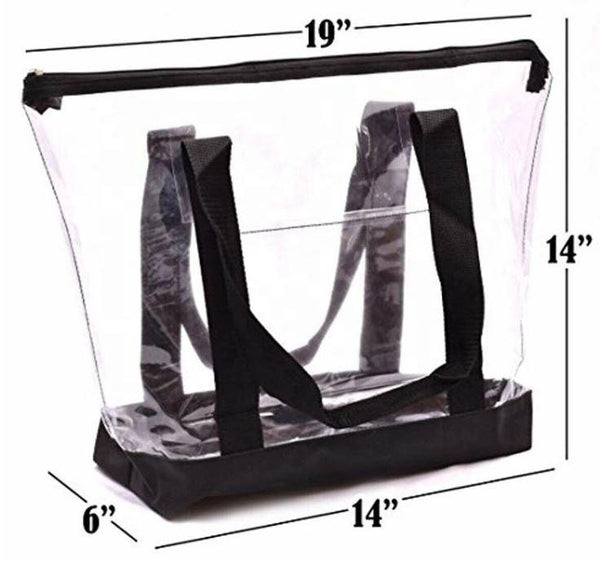 Clear Tote Bag with zipper closure – Clear-Handbags.com