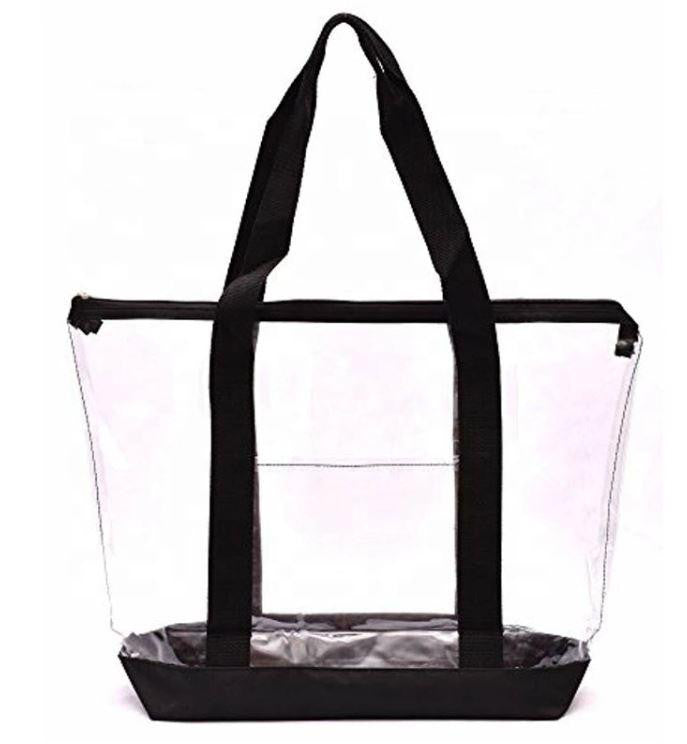 Clear Tote Bag with zipper closure – Clear-Handbags.com