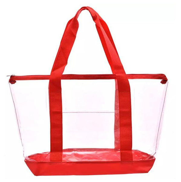 Large Clear Tote Bag with zipper closure – Clear-Handbags.com