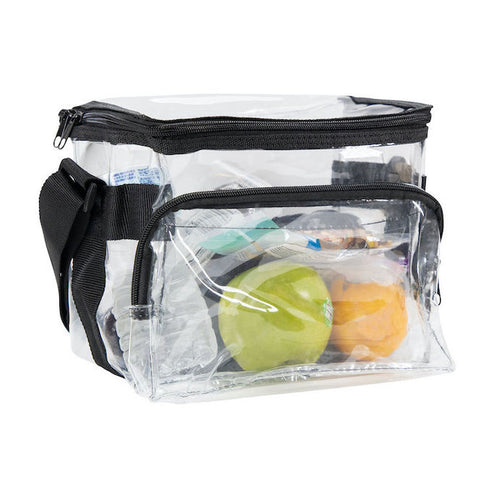 Clear Lunch Bag - Durable PVC Plastic See Through Lunch Bag with Adjustable  Shoulder Strap Handle for Prison Correctional Officers, Work, School,  Stadium Approved, Freezer Proof and Lead Free (Large) : 