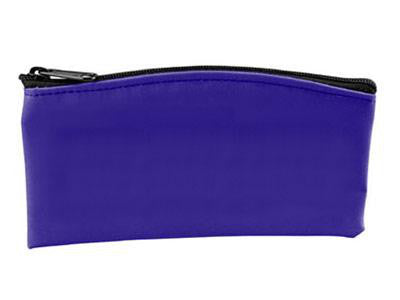 Royal Blue Pencil Pouch, Clear Vinyl Pencil Pouch, Iridescent Blue