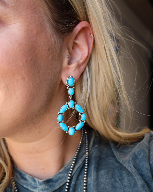 Piranesi - Capri Small Flower Earrings in Turquoise - 18K White Gold –  Robinson's Jewelers