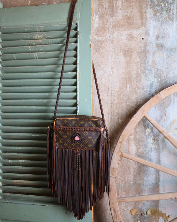 LEATHER AND VODKA DANUBE CAMEL FRINGE HANDBAG – Maverick Fine