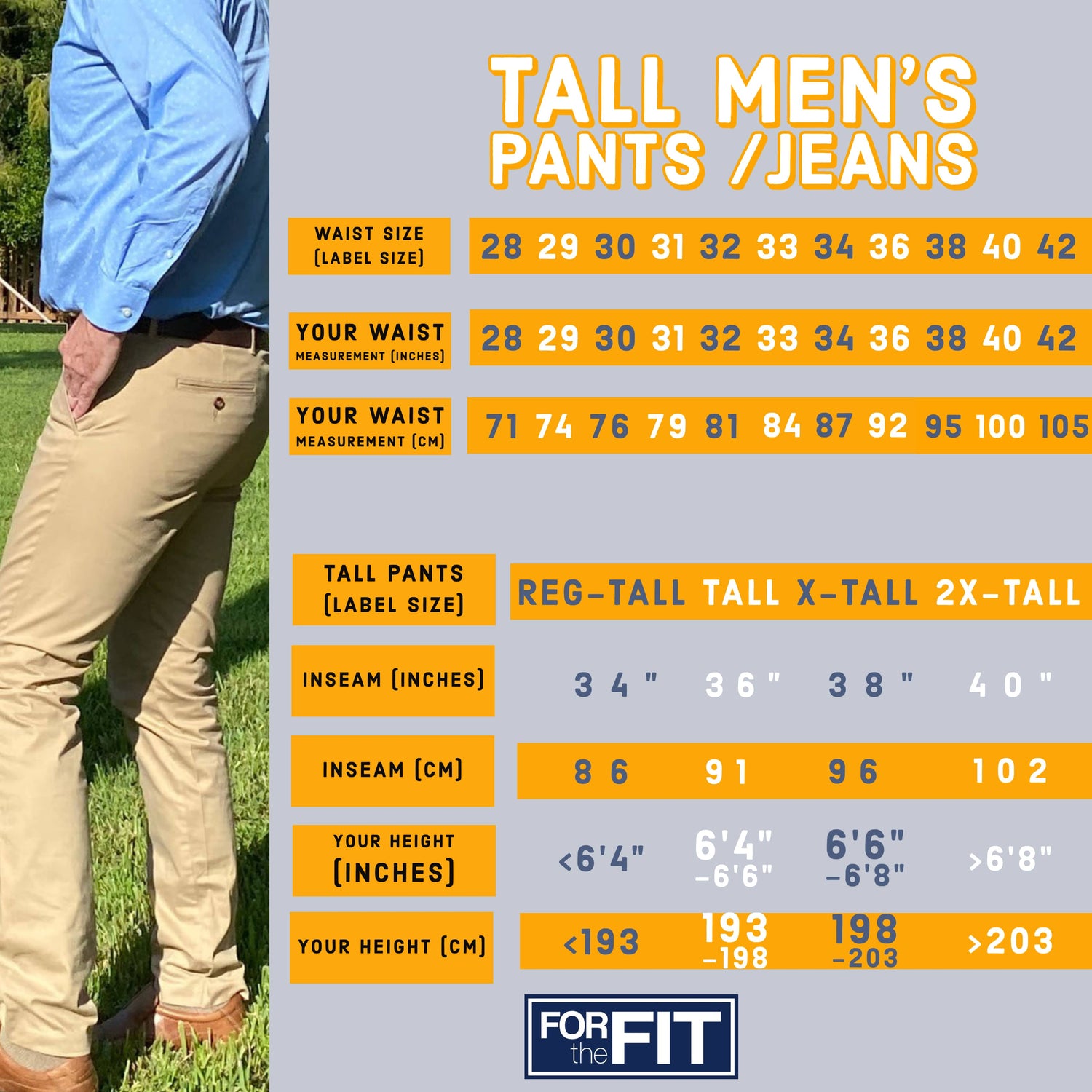 Men's Size Chart – ForTheFit.com