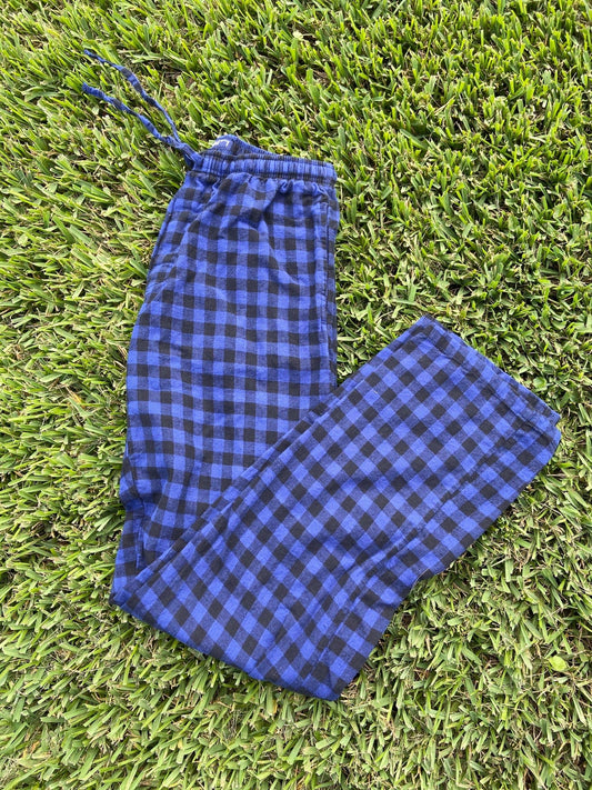 Ladies' Petite Pajama Bottom - 100% Cotton Broadcloth, Green/Blue