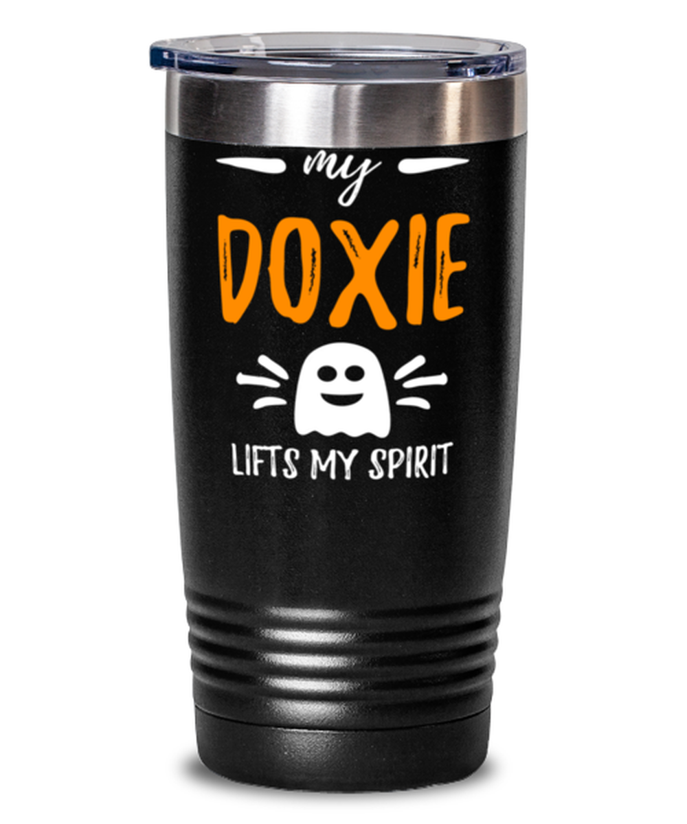 My Doxie Lifts Spirit 20oz Stainless Tumbler Mug Dachshund Dog Mom Halloween Gift