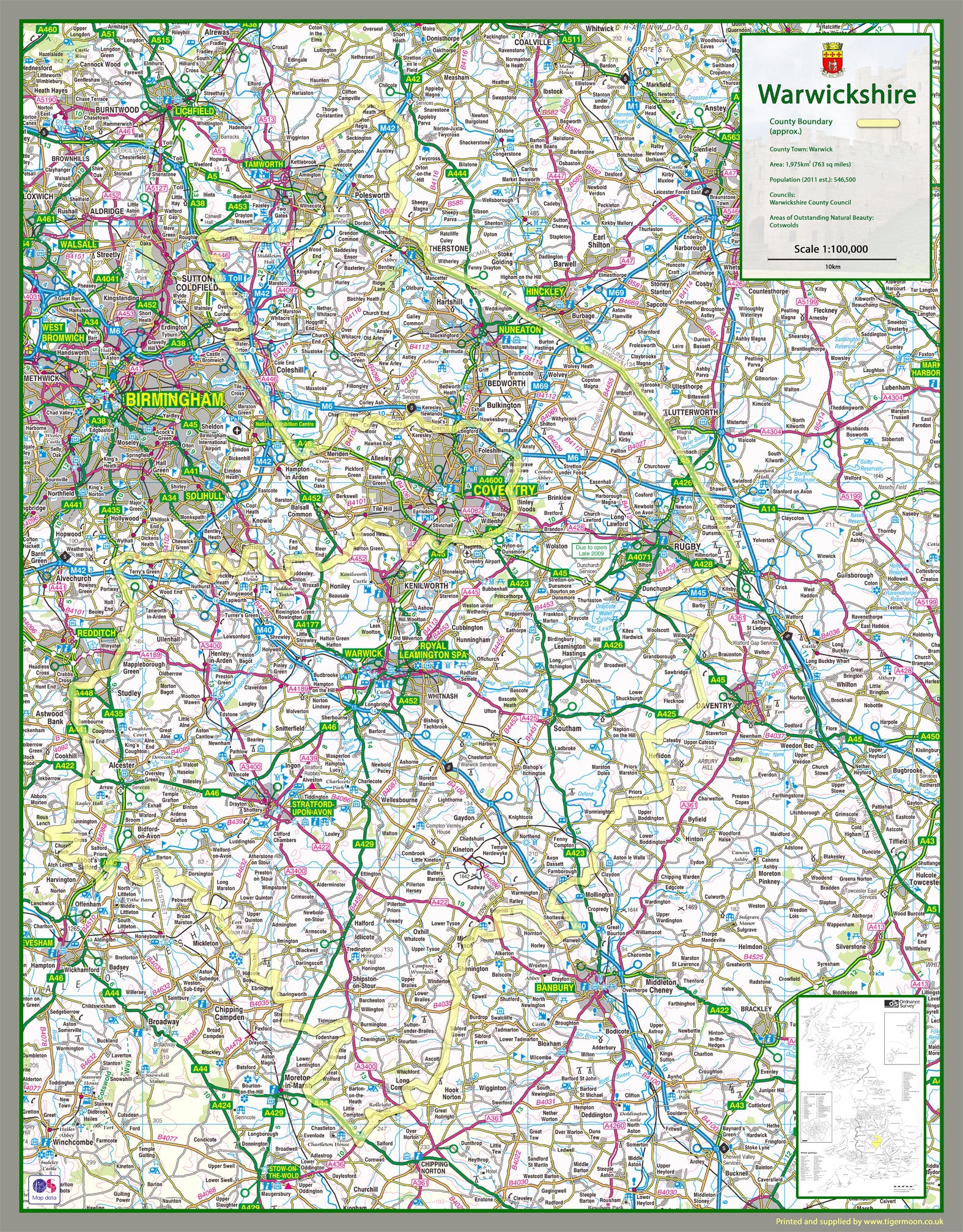 Warwickshire County Map Tiger Moon   1 4c3e729e 36e6 4783 88cf 098c747d280d 1024x1024@2x 