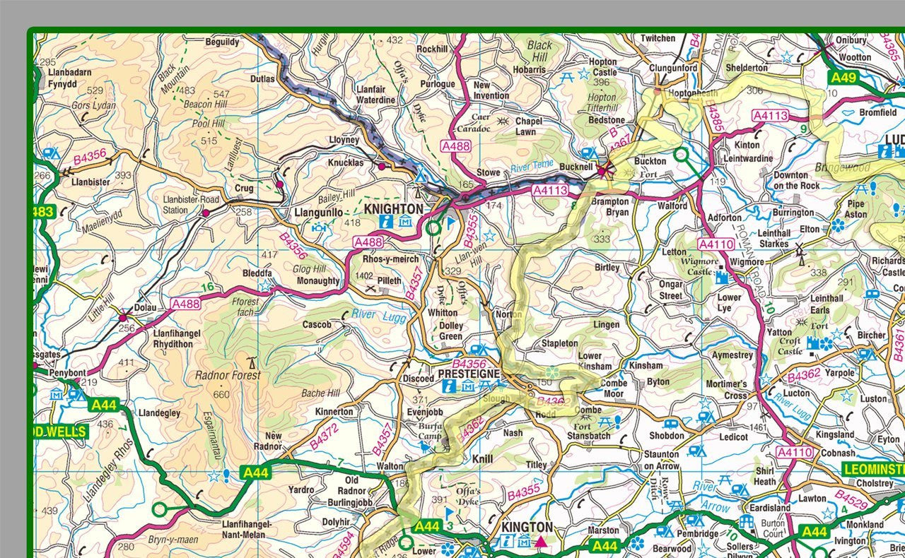 Herefordshire County Map Tiger Moon 0452