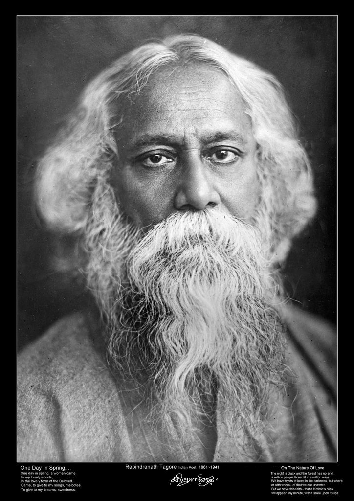 Poet Rabindranath Tagore - A3 Poster – Tiger Moon