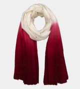 First Resort By Ramola Bachchan White And Red Colour Block Scarf