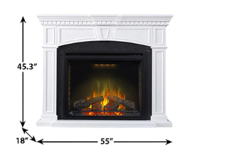 Napoleon The Taylor Electric Fireplace Mantel Package NEFP33-0214W Size