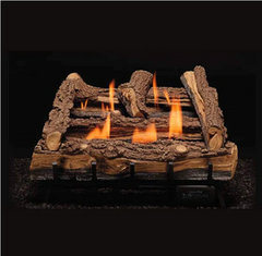 Heatmaster HM2 Millivolt 33-inch Vent-Free Burner HM2MIL30 33" Split Oak Vent Free Logs Only HM2SO33 Flame Authority