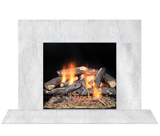 Fireplace Trends: Majestic Arctic Gray Marble Sets