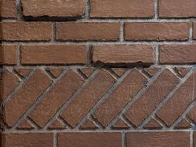 Banded Brick Ceramic Fiber Fireplace Liner