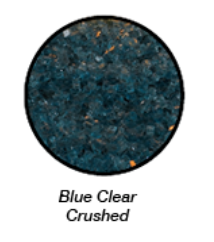 Blue Clear Crushed Glass