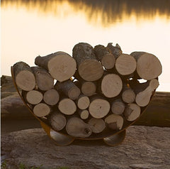 Crescent Log Rack - Carbon Steel