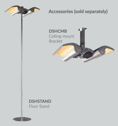 Ceiling Mount Bracket (DSHCMB) and Floor Mounted Tower Kit (DSHSTAND)