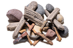 Driftwood Pieces River Rock Kit Set