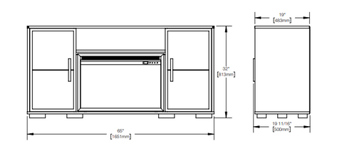 Napoleon The Hayworth Electric Fireplace Media Console NEFP30-3620RLB