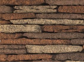 Stacked Fieldstone Fireplace Liner