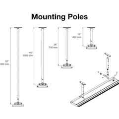 Dimplex Silver Extension Mounting Pole Kit