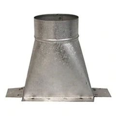 Double Wall Oval-to-Round Flue Adapter