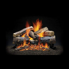 Heatmaster Vented Stadium 30-inch Burner SBSREM30 24" Williamsburg Wild Cherry Vented Logs CHERRY24 Flame Authority