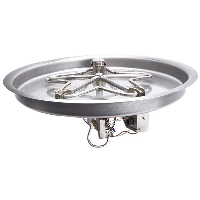 HPC Fire 25" Round Bowl Pan Electronic Ignition Fire Pit Insert PENTA25EI