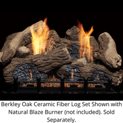 24" Berkley Oak Ceramic Fiber Gas Log Set  - BO24-F