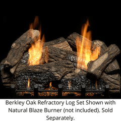 24" Berkley Oak Refractory Gas Log Set - BO24-R