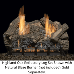 24" Highland Oak Gas Log Set - HO24-R