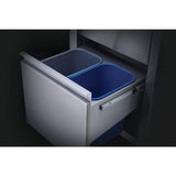 Napoleon Built-In Components 18" X 24" Stainless Steel Double Drawer and Waste Bin BI-1824-1W Storage Drawers