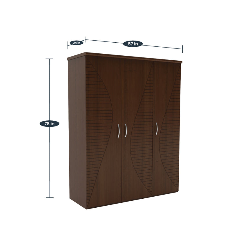 Block 2D Wardrobe by Zorin in Walnut Finish Online Furniture at Zorin