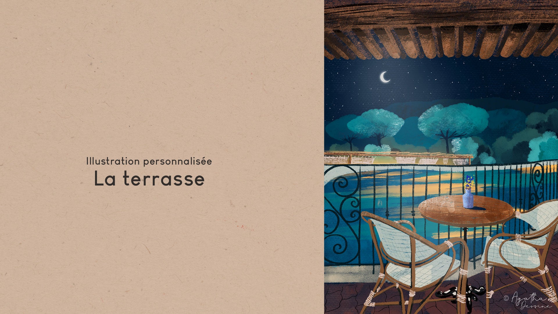 illustration personnalisée client hôtel palombaggia corse