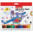 Bruynzeel-Felt Pen 20Color Super Point-60124020
